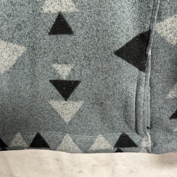 The North Face Fleece Jacket Womens Small 19x24 Gray Hood Geo Aztec - Picture 5 of 15